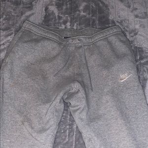 Gray Nike jogger sweats